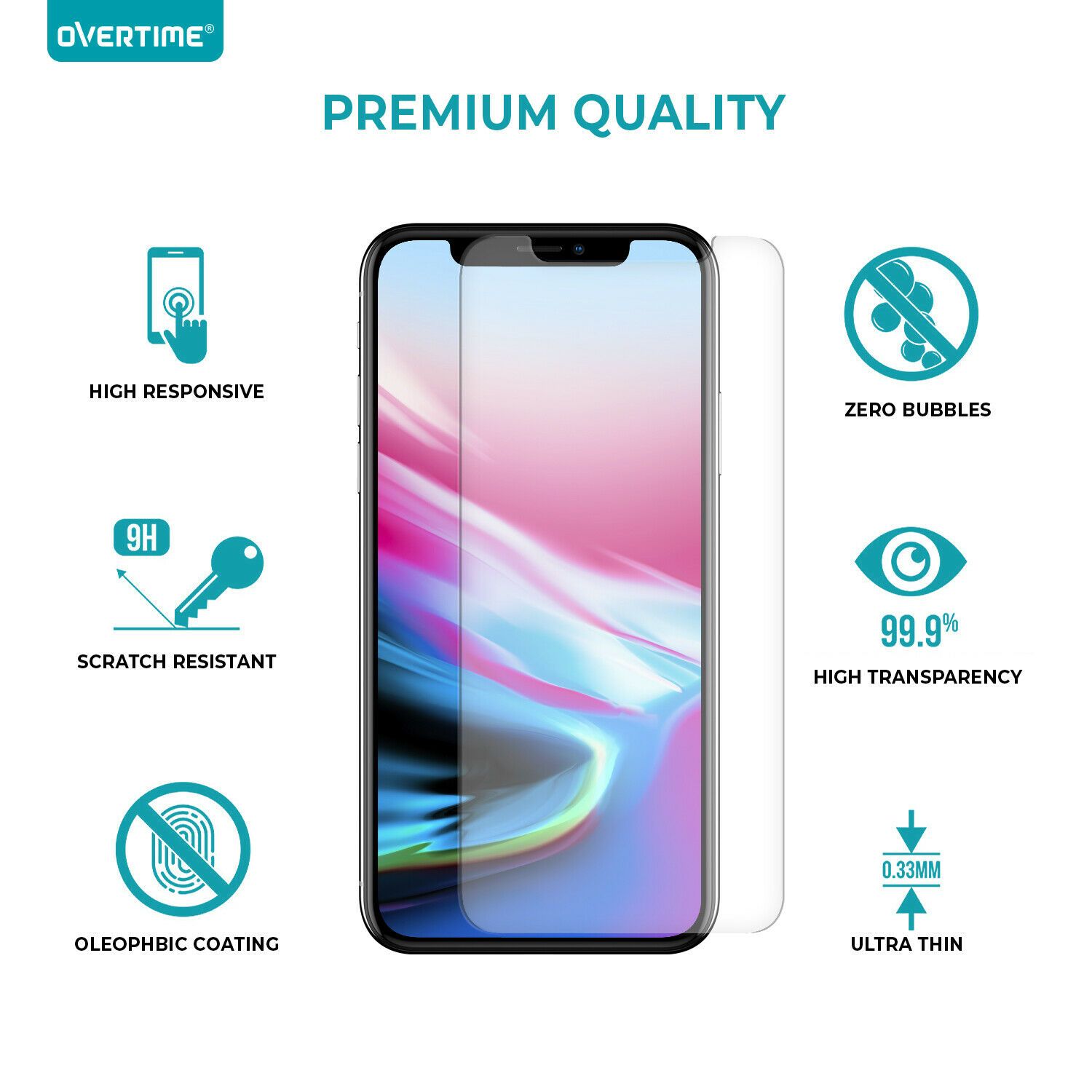 Tempered Glass for iPhone 11 Pro, XS and X iPhone Screen Protector - Tophatter Daily Deals